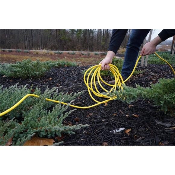 Outdoor Extension Cord, 50 Ft, 12 gauge 3 prong, Heavy Duty, SJTW Cord, Yellow - Picture 5 of 16